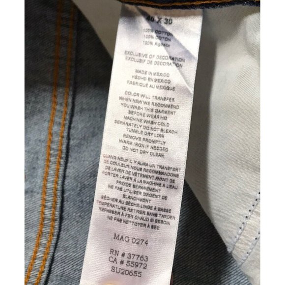 Savane Mens Blue Jeans 40X30 Casual Pants Heavyweight Farm Ranch Cowboy Wear GUC - Picture 5 of 10